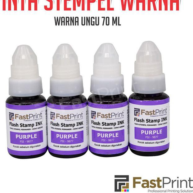 

Tinta Stempel Flash Fast Print Warna Ungu (Purple Ink) 70ml