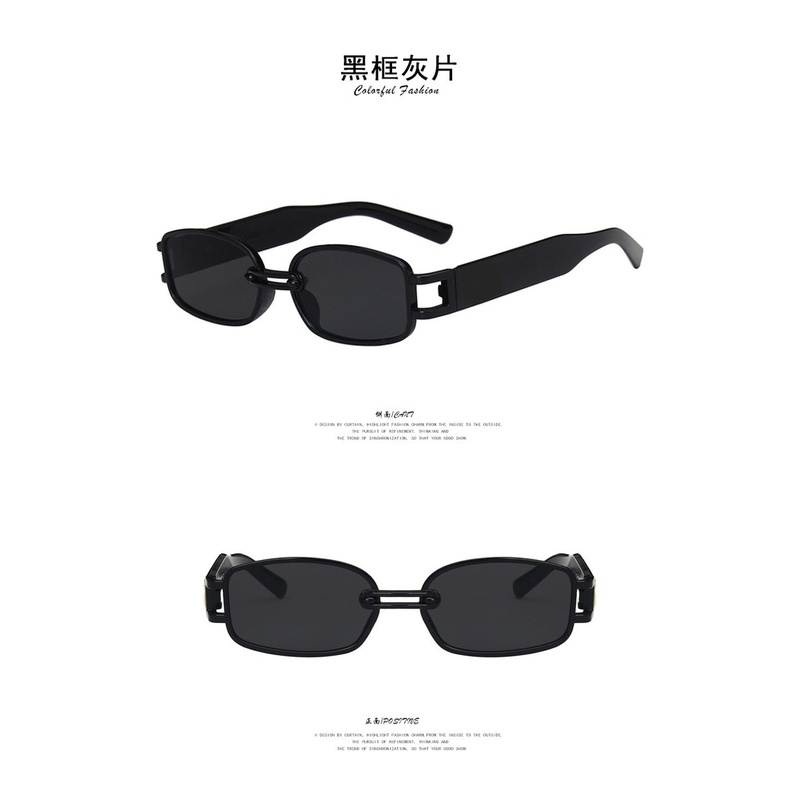 （YUZHU）COD Kacamata Hitam Korean Ulzzang Gaya Wanita Rectangle Shades Retro KACA MATA Sunglasses