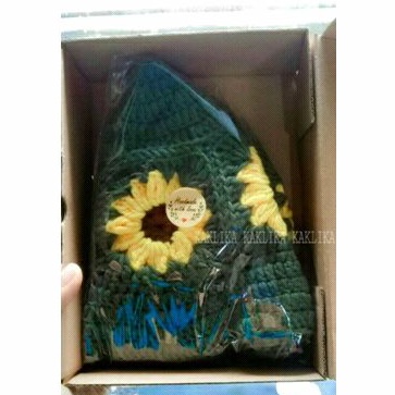 Topi Buket Rajut Bunga Matahari / Sunflower Crochet Bucket Hat