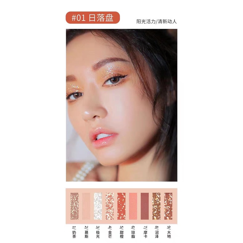 GIRLSNEED77 LAMEILA NEW Eyeshadow Palette 9 Warna Pigmen Glitter Lameila 5099 Pallete Eye Shadow Mata