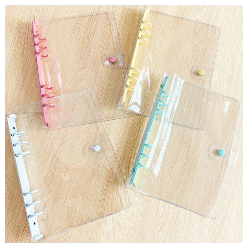 

Transparent Binder 6 Holes Clear (no glitter) | binder transparan 6 lubang | Binder PVC aesthetics