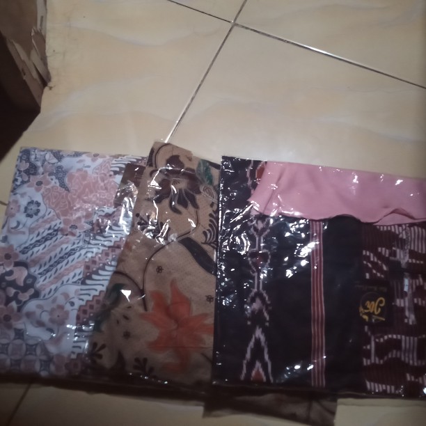 Tey-17 Batik Wanita Asj Sa Hrb026 Kenongo Kemeja Tosca Pendek