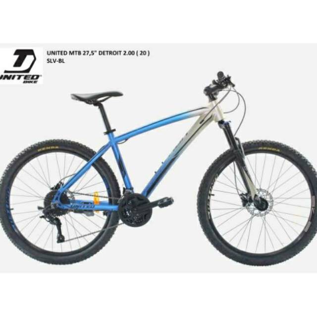 SUPER MURAH SEPEDA GUNUNG 27.5 MTB UNITED DETROIT 2.0 TERBARU 2020