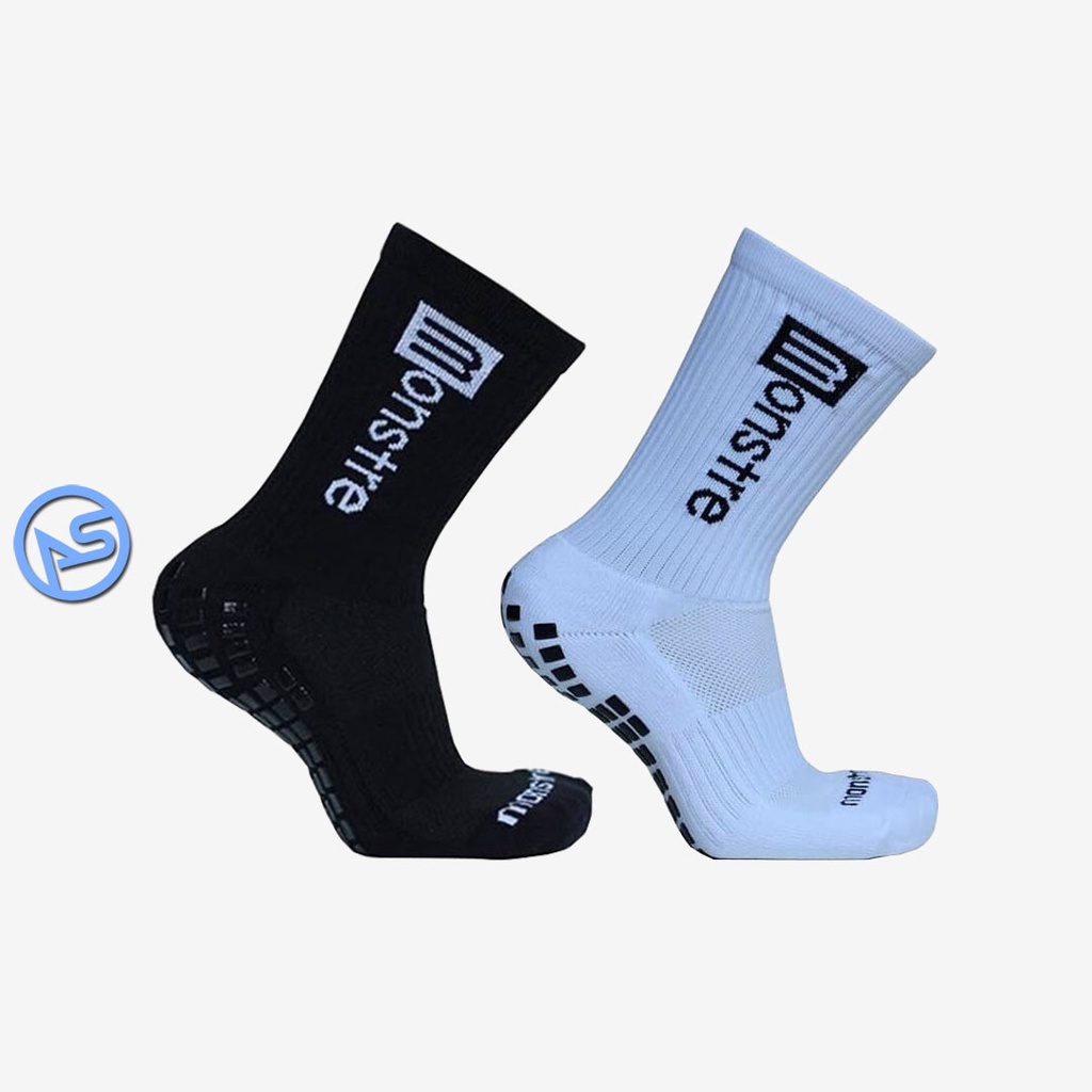 Kaos Kaki Anti Slip Monstre Grip Pro Pendek - Hitam & Putih Kaos Kaki Monstre Original