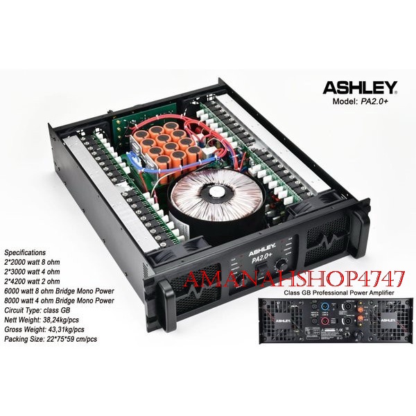 POWER AMPLI ASHLEY PA2.0+ POWER ASHLEY PA2.0 + POWER ORIGINAL ASHLEY PA20 + ASHLEY PA 2 . 0 +