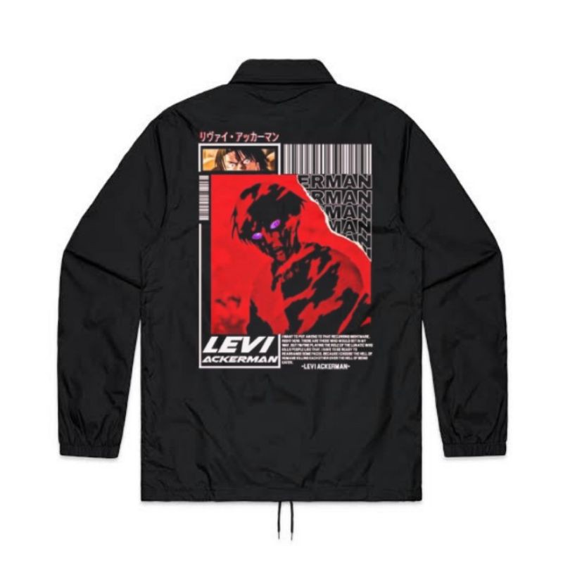 JAKET COACH Levi Ackerman "Attack On Titan" - Capt Survey Corps