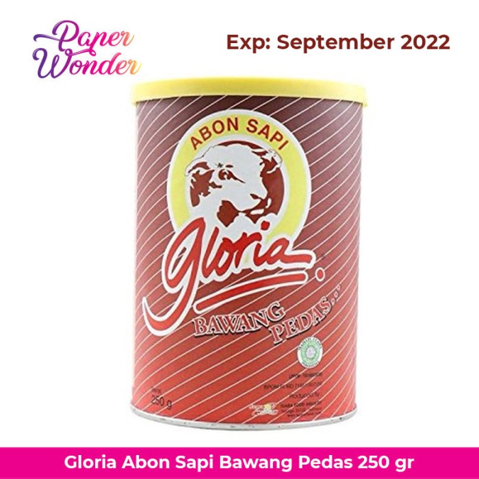 

ABON- GLORIA ABON SAPI ORIGINAL BAWANG PEDAS 250 GR - BAWANG PEDAS -MAKANAN-KERING.