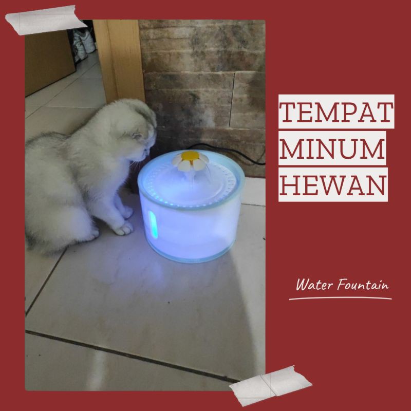 2.5 / 2.4 Liter Tempat Minum Kucing &amp; Anjing Pet Water Dispenser Fountain Elektrik GS8