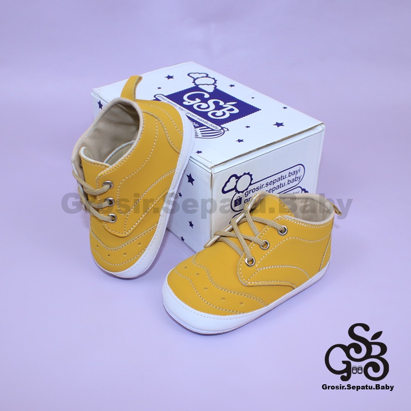 Prewalker - Sepatu Bayi - Baby Shoes | 2-12 bulan | casual BRAGA KUNYIT polos ringan &amp; fleksibel