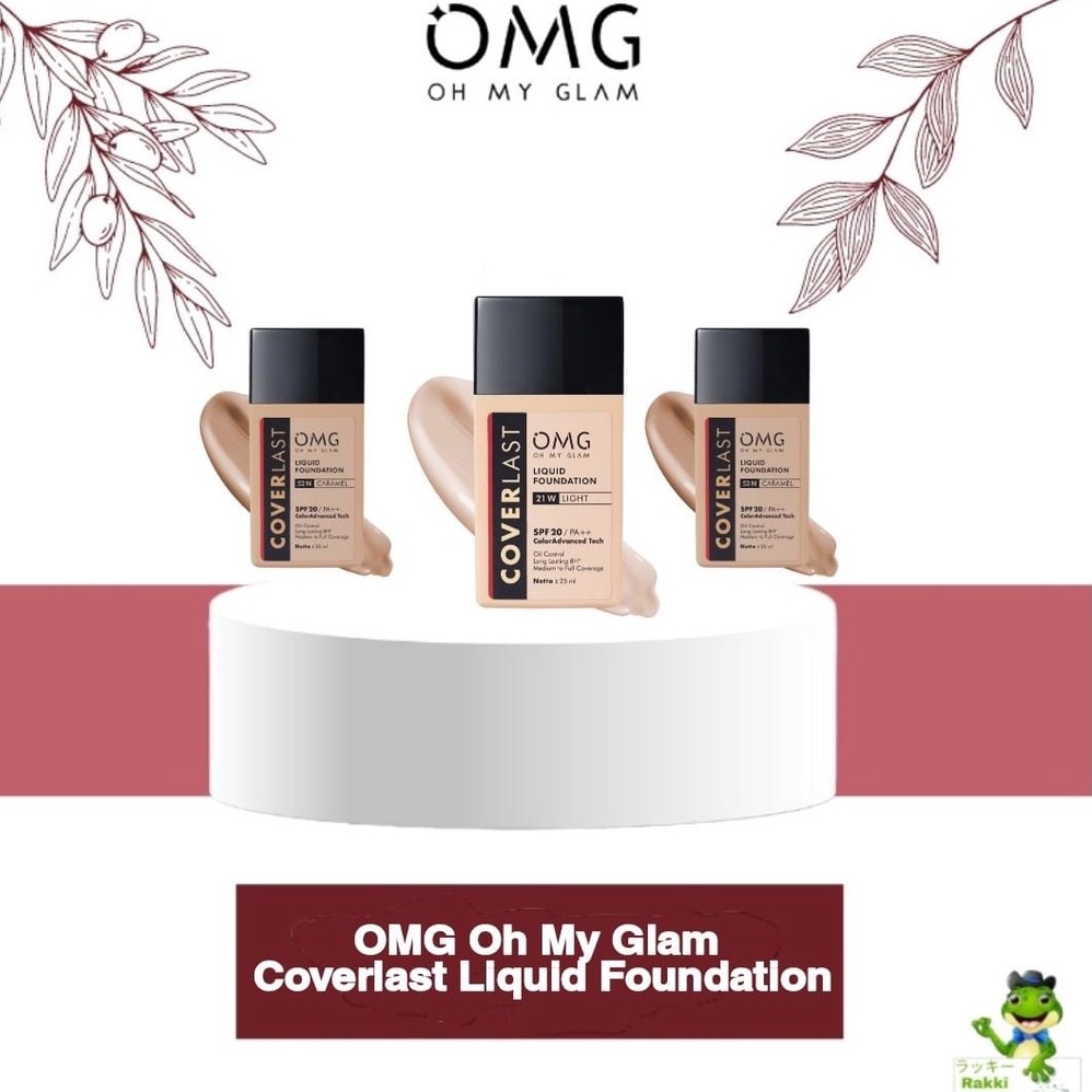 ❣️Rakkistore99❣️ OMG Oh My Glam Coverlast Liquid Foundation SPF 20 25ml