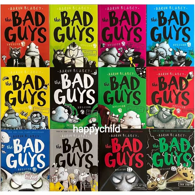 The bad guys box box 12 books gift box by Aarow Blabey buku anak buku impor happychild