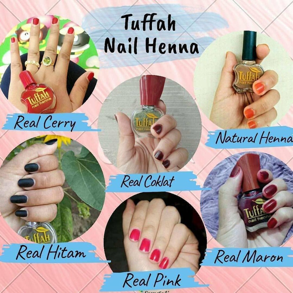 Kutek Halal/Tuffah Nail Henna/Henna Muslimah/Cat Kuku Halal Muslimah/COD BAYAR DI TEMPAT