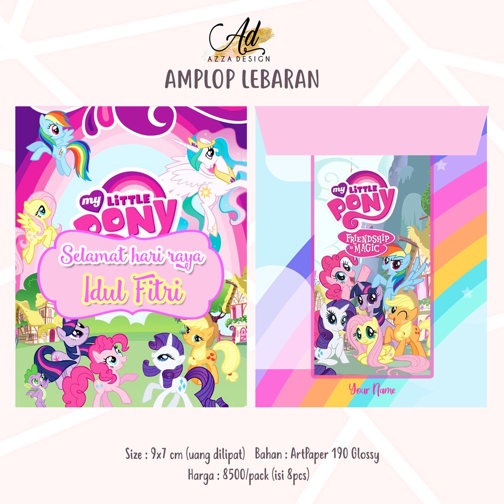 

Amplop Lebaran Custom (Preorder) Design Little Pony