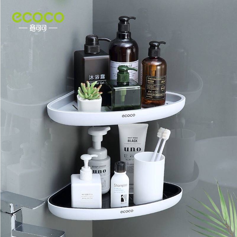 ECOCO CORNER RACK RAK SIKU KAMAR MANDI BATHROOM SHELF SHAMPO CONDITIONER ORGANIZER TEMPAT SABUN SHAMPOO