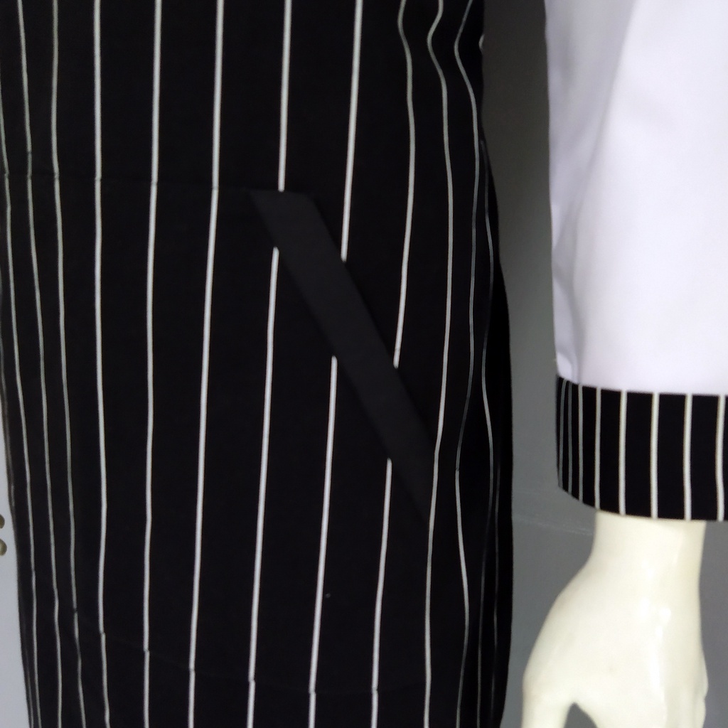 Chef Wear Apron / Celemek Full STRIPE