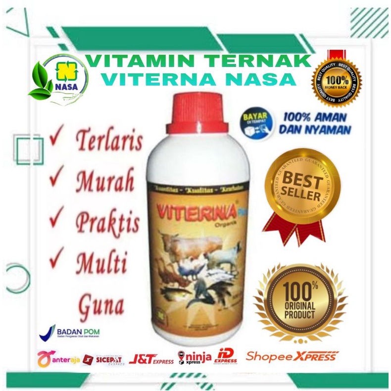 COD/VITERNA/VITERNA NASA ORGANIK 500/VITAMIN TERNAK/MENAMBAH BERAT PADA SAPI/VITAMIN SAPI/KAMBING