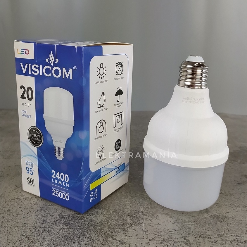 Bola Lampu / Bohlam / Bulb Jumbo New HB VISICOM LED 20-Watt