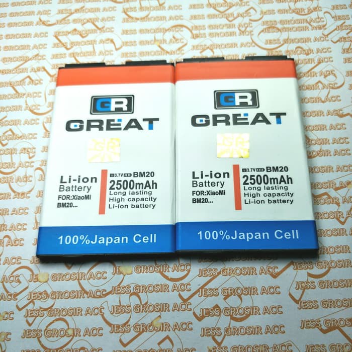 Baterai Battery Original GREAT Double Power BM20 &amp; BM-20 For Tipe Xiaomi Mi 2 , Mi2 , Mi 2S , Mi2s