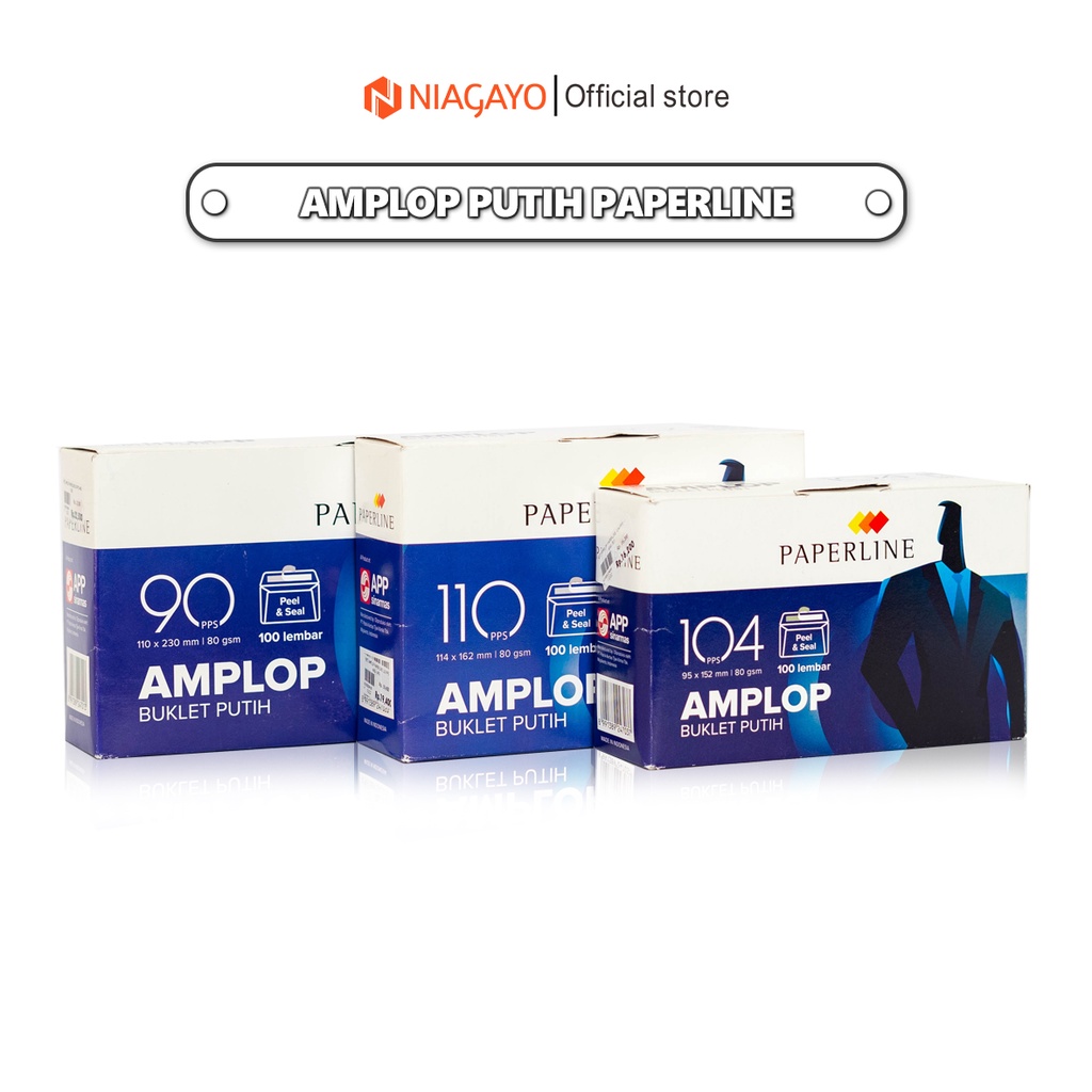 

Amplop Putih Polos Paperline Isi 100 Lembar Dengan Perekat Macam Ukuran