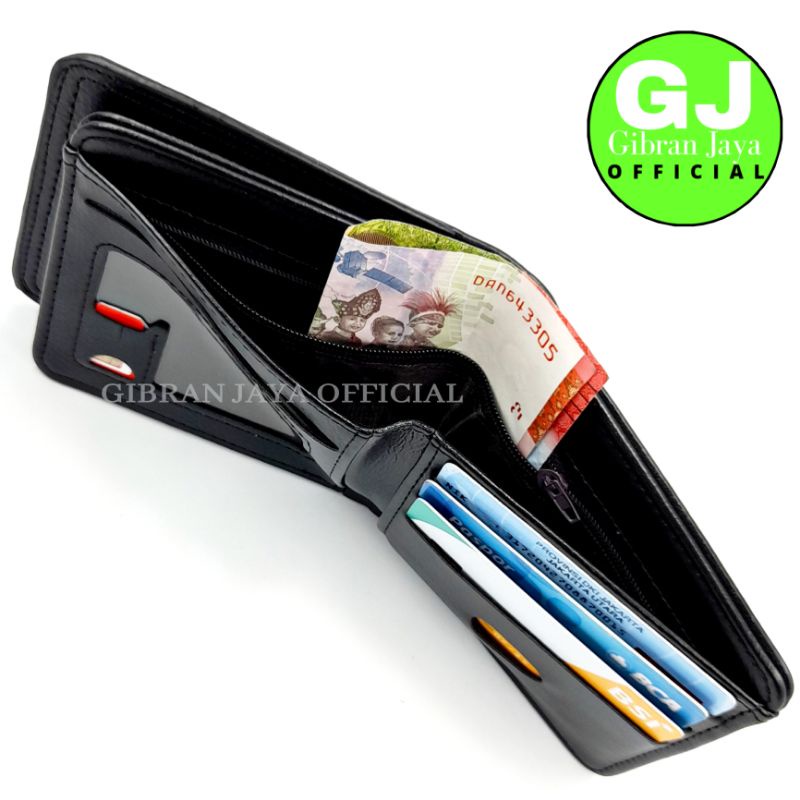 Dompet Pria Kulit Sintetis 10 SLOT Kartu Model Lipat