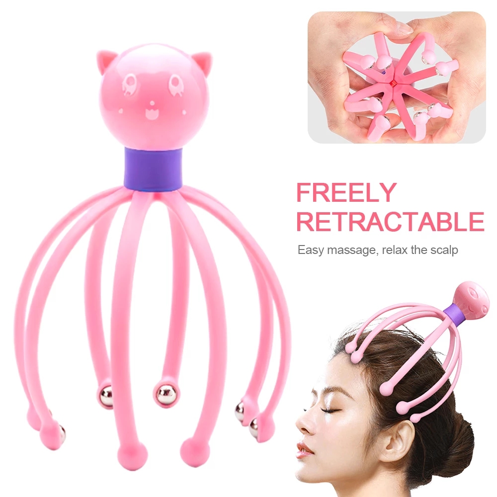 【COD】Head Massager Scalp/ Massager Head Massager  Body Massager Octopus Head Scalp Massager  Neck Equipment Stress Release Relax Massage Relief Head Care Massager