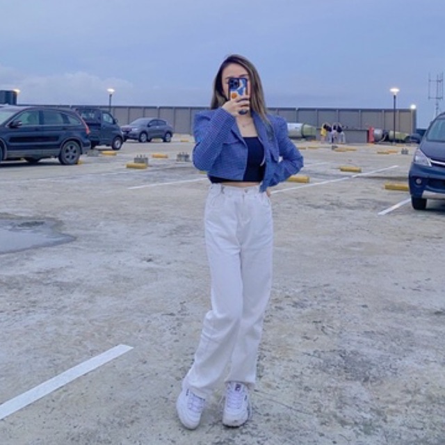 Roux Crop Blazer / Blazer Wanita Crop Premium