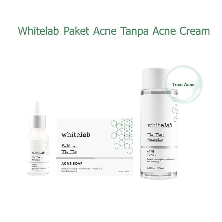 Whitelab Paket Acne Tanpa Acne Cream