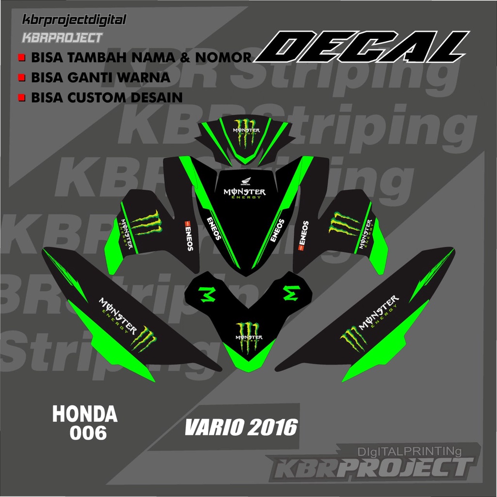 (cod) STIKER DECAL HONDA VARIO 2016  Sticker Variasi stiker striping list motor HONDA VARIO 2016 KOD