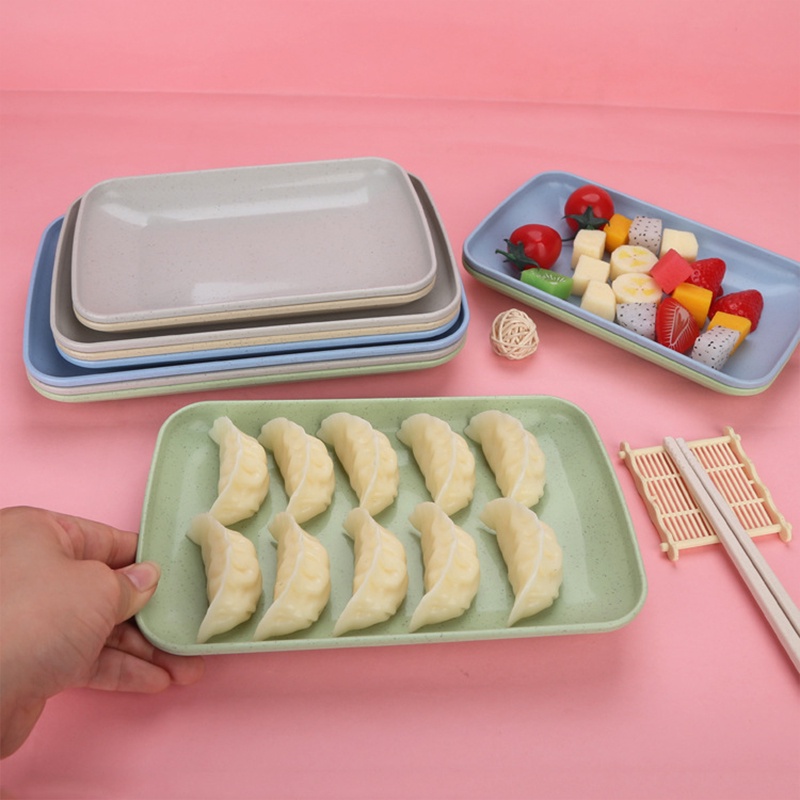 Piring Kecil Simple Longitudinal Piring Eat Snack Bread Cookie Bpa Free Plastic coolcolor