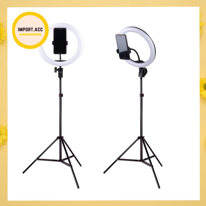 Paket Ringlight Tripod Tiktok 26 CM + Light Stand Tripod 2M  Beuty Vlogger [import]