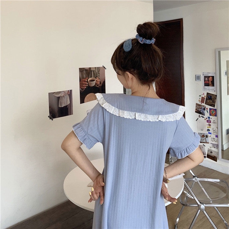 BAJU TIDUR WANITA PIYAMA WANITA BAJU TIDUR PIYAMA BAJU TIDUR WANITA MURAH PAKAIAN TIDUR ROK TIDUR BAJU TIDUR WANITA DASTER CORRINE PAJAMAS DRESS-2