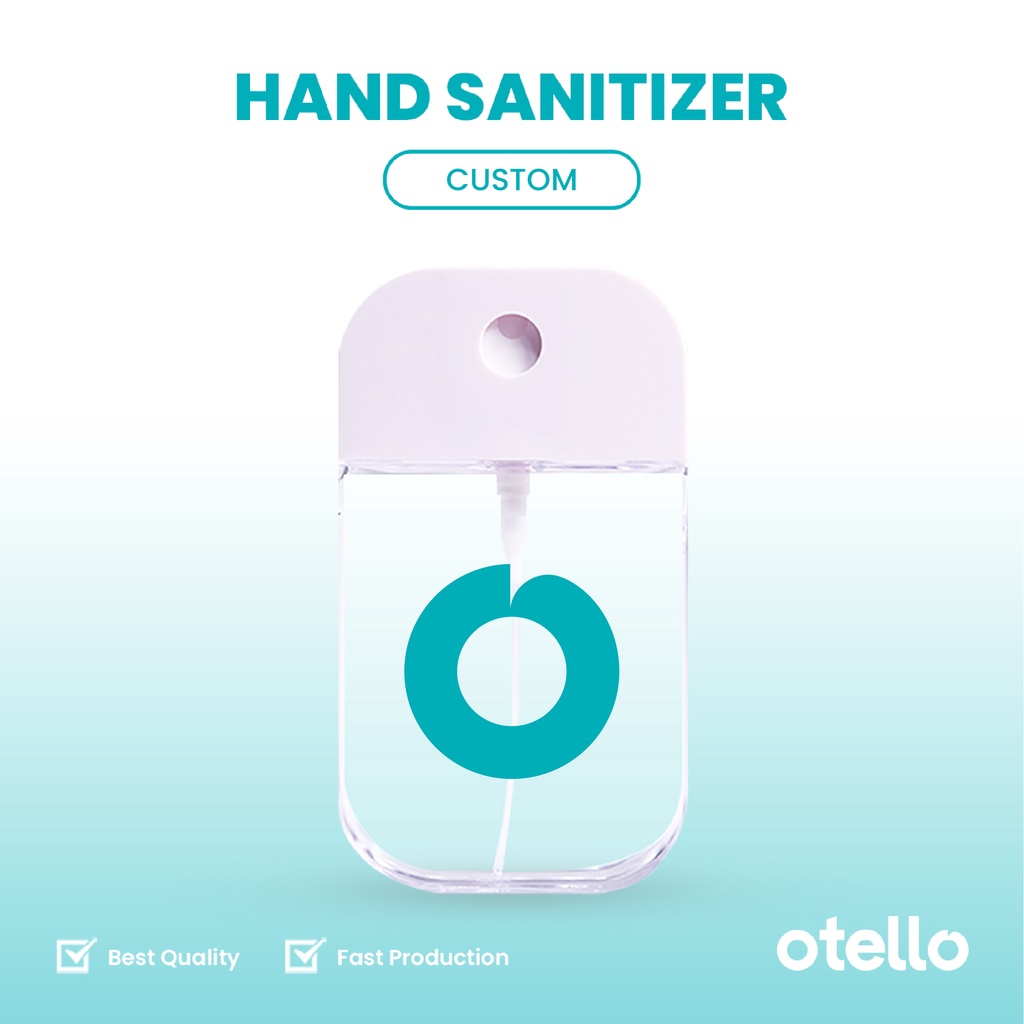 Otello - Custom Pocket Hand Sanitizer Pakai File Sendiri Logo Design Spray Bottle Souvenir Merch