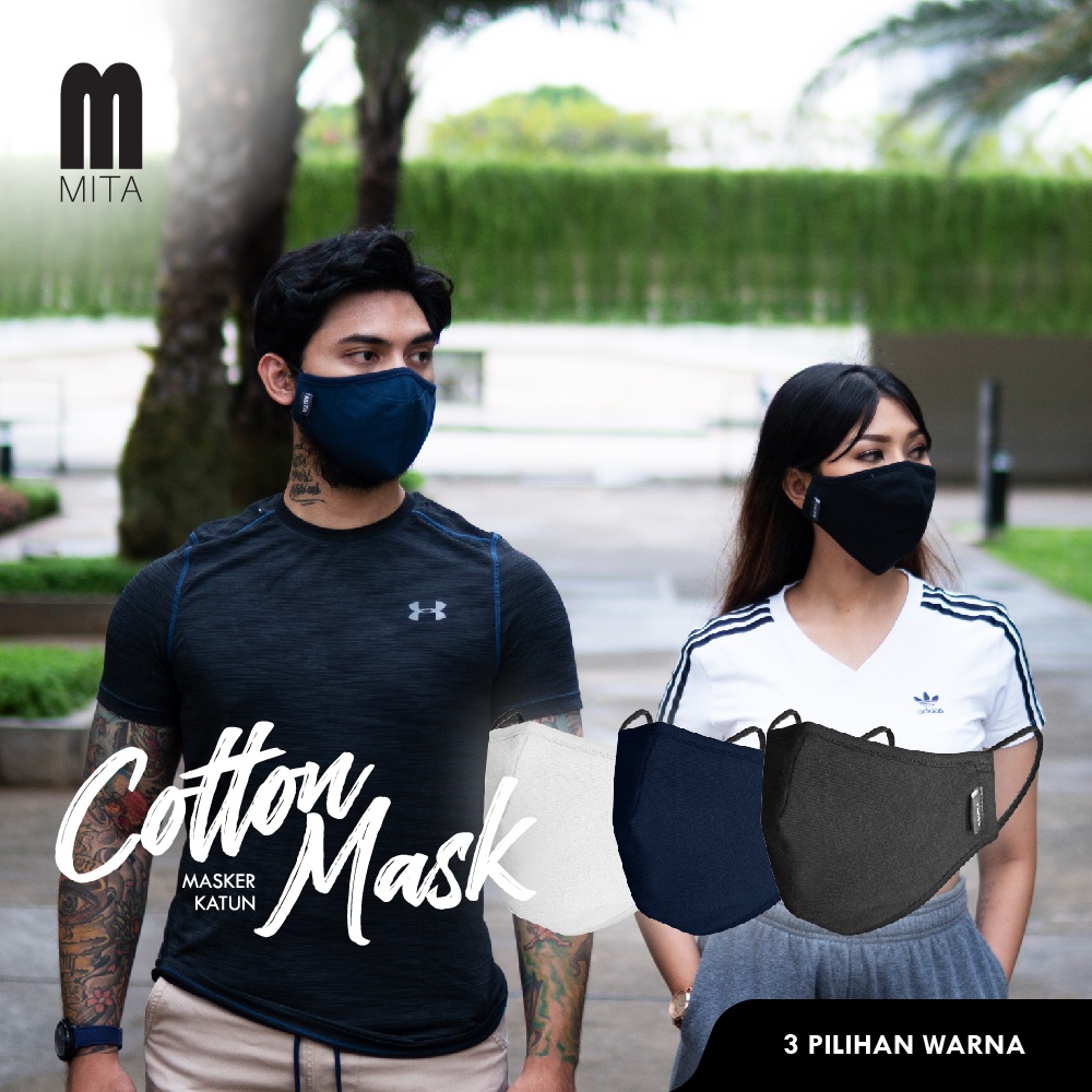 Masker Katun ANTI-BAKTERI TREATED merek MITA