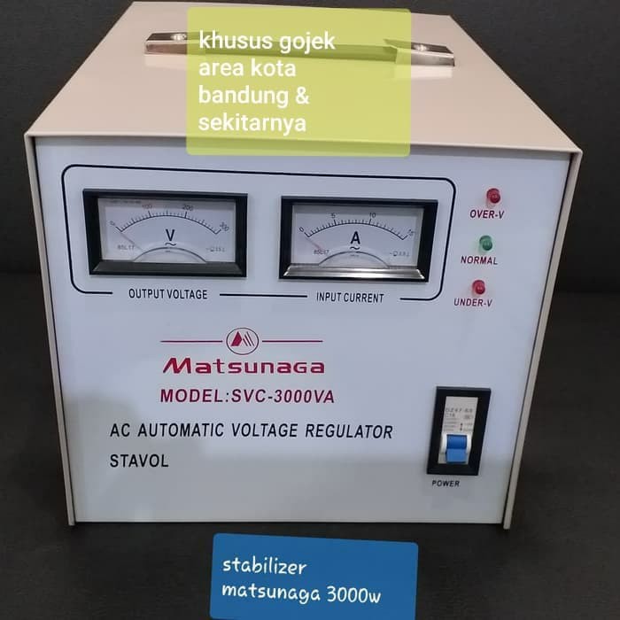 Stabilizer MATSUNAGA Stavol 3000 watt Servo Motor Khusus GOJEK