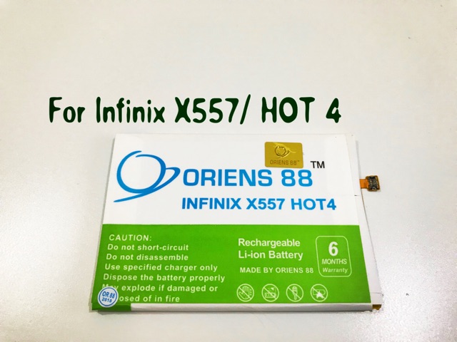 (P) Baterai batre battery infinix X557 / Hot 4 double power/IC oriens88