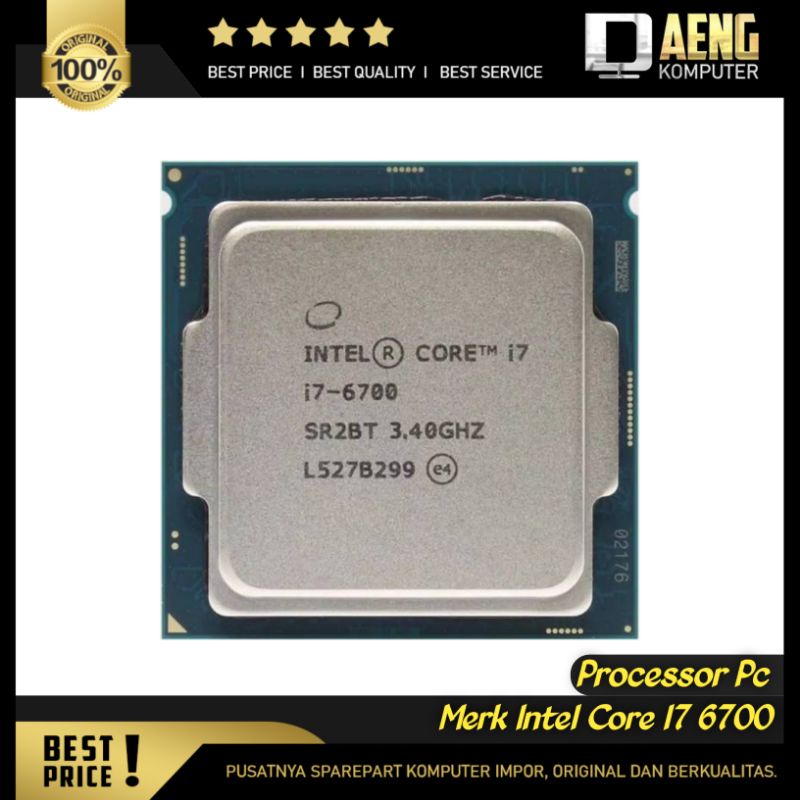 Processor Proci Prosesor Intel Core i7 6700 3.40 GHz Socket 1151 gen 6