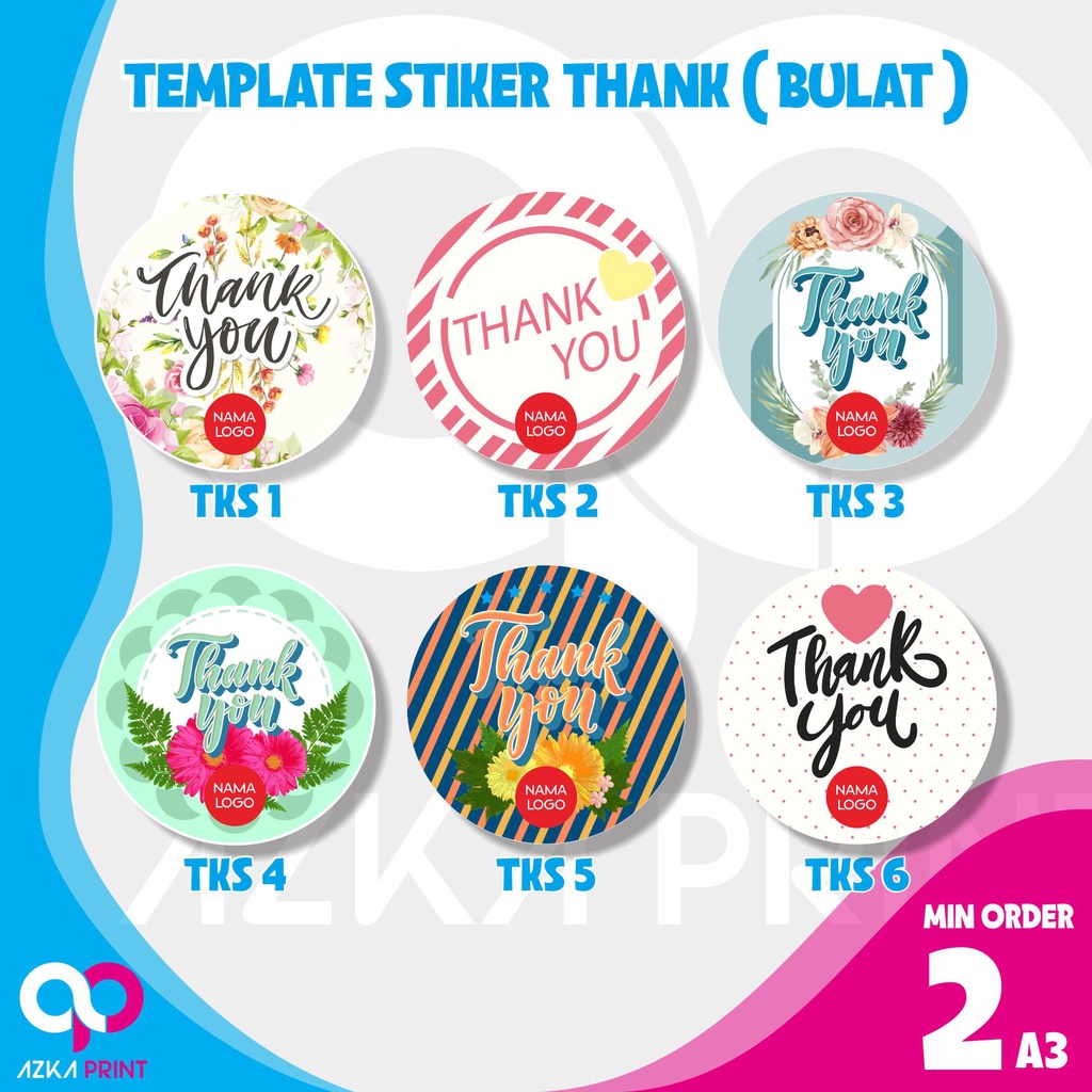 

[CROMO A3] Cetak Stiker THANKS - stiker thank you - stiker label - stiker logo - stiker terimakasih