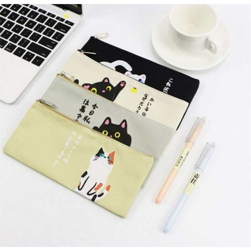 

TEMPAT PENSIL JAPANESE HELLO CAT TEMPAT PENSIL KARAKTER / TAS KOSMETIK WADAH PENSIL POUCH