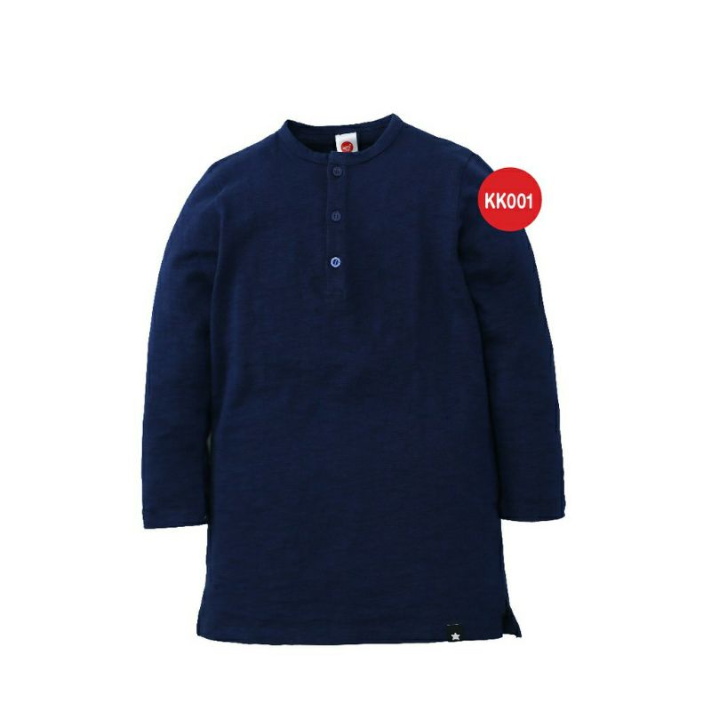 Koko Basic Afrakids Navy KK001 Baju Koko Anak Muslim