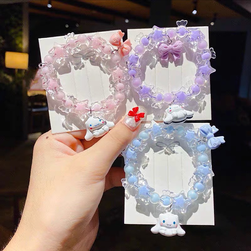 Gelang Rantai Charms Kartun Sanrio Cinnamoroll Untuk Hadiah Anak Perempuan