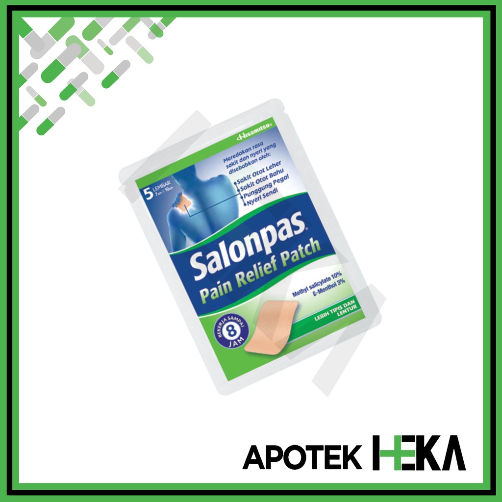 Salonpas Pain Relief Patch 7cmx10cm Sachet isi 5 Lembar (SEMARANG)