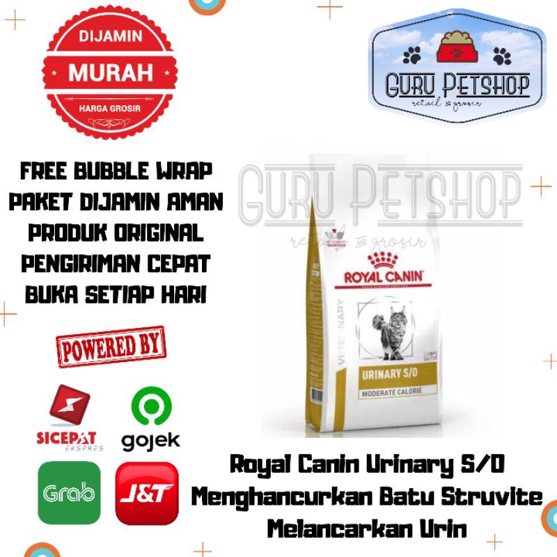 Royal Canin Vet Urinary So Cat 1,5kg / Royal Canin Urinary So / untuk masalah sulit kencing