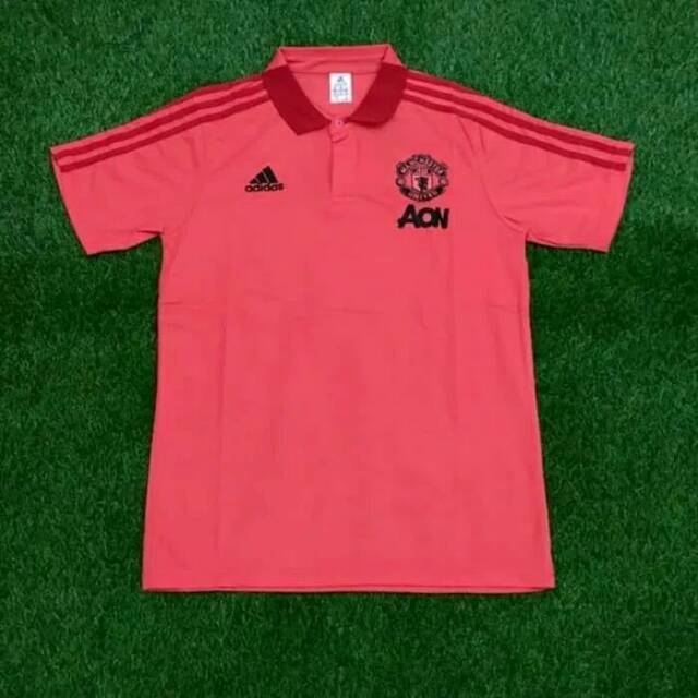 Limited edition Polo Shirt Manchester United Away Pink 2018/2019 ASLI GO grade ori official#jesey77