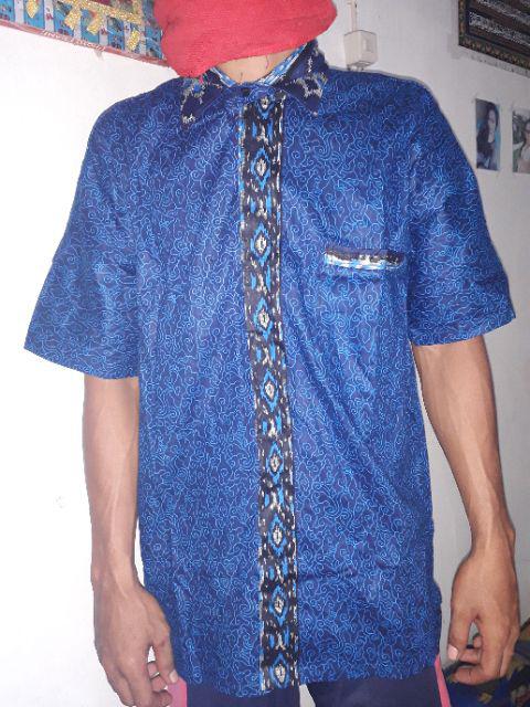 Kemeja Batik Pria Kode Pb 132 |   Batik Kenongo Batik Murah Keren M L Xl