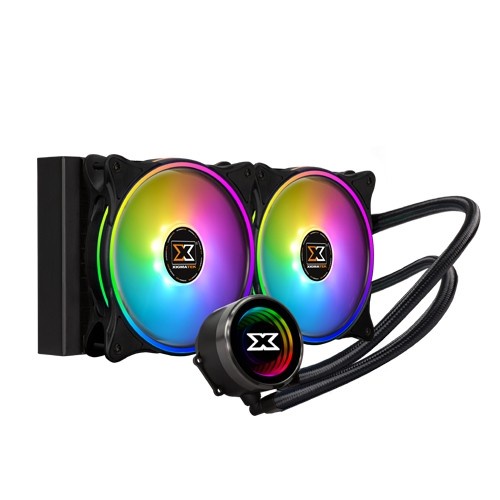 Xagatek Aurora 240 AIO CPU Liquid Cooler 2Fan 120mm Rainbow ARGB