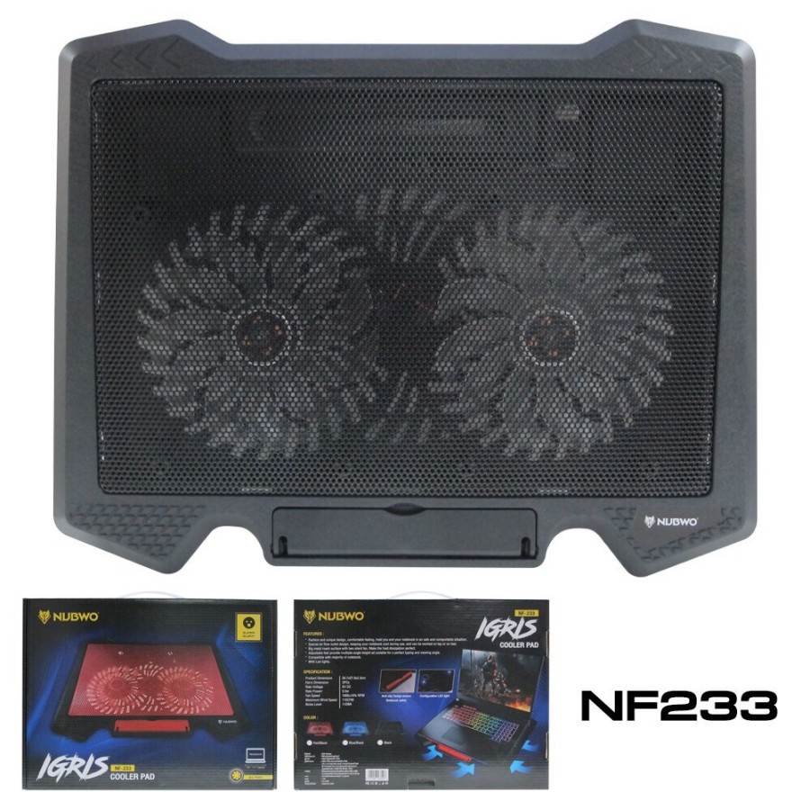 Cooling Pad 10 - 17 Inc Two Fan Nubwo NF-233 Igris Cooler Pad