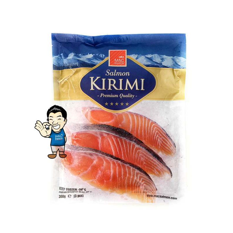 

Salmon Kirimi Portion 300g- Daging Ikan Salmon- Frozenfood