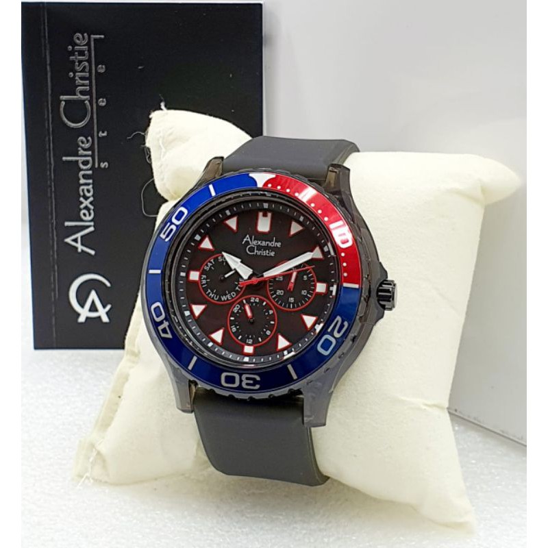 JAM TANGAN ALEXANDRE CHRISTIE 6531 RUBBER ORIGINAL