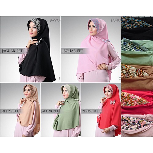 Jilbab Khimar Jaguar Pet Hijab PREMIUM