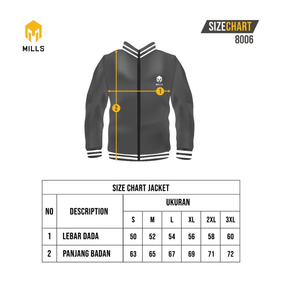 JAKET MILLS / MILLS JACKET ALPHA VARSITY JACKET 8006